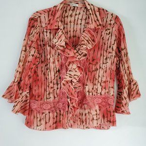 Jaipur Lace Patterned top with bell slit sleeves